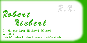 robert nieberl business card